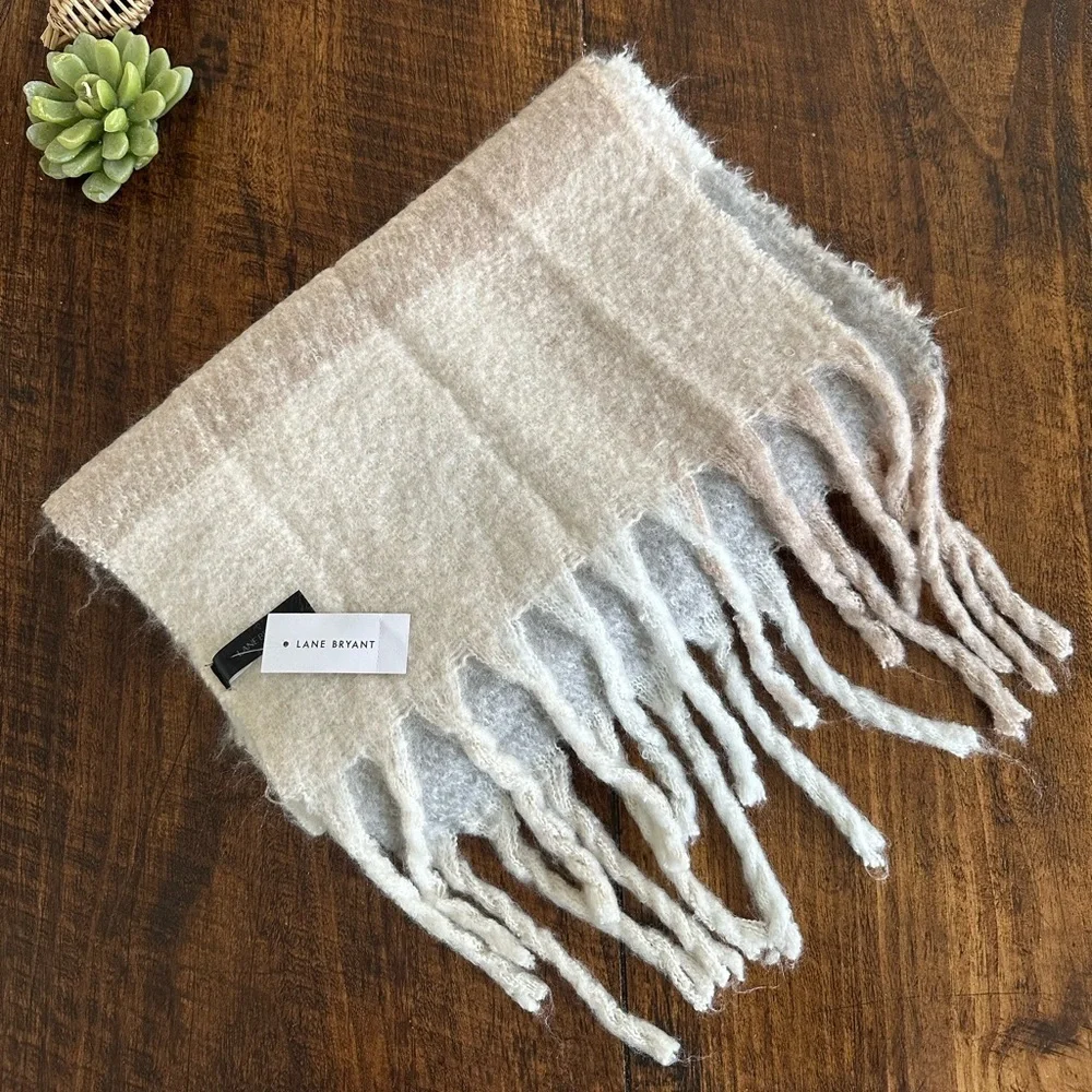 Lane Bryant | Multi Color Neutral Cozy Scarf, NWT
